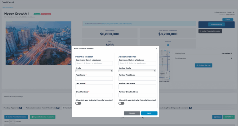 Syndication of deals for BDs